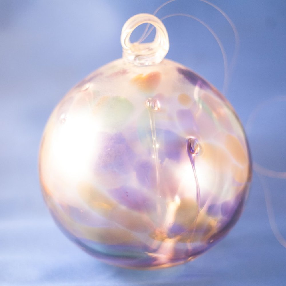 Hand blown glass globe ornament 2